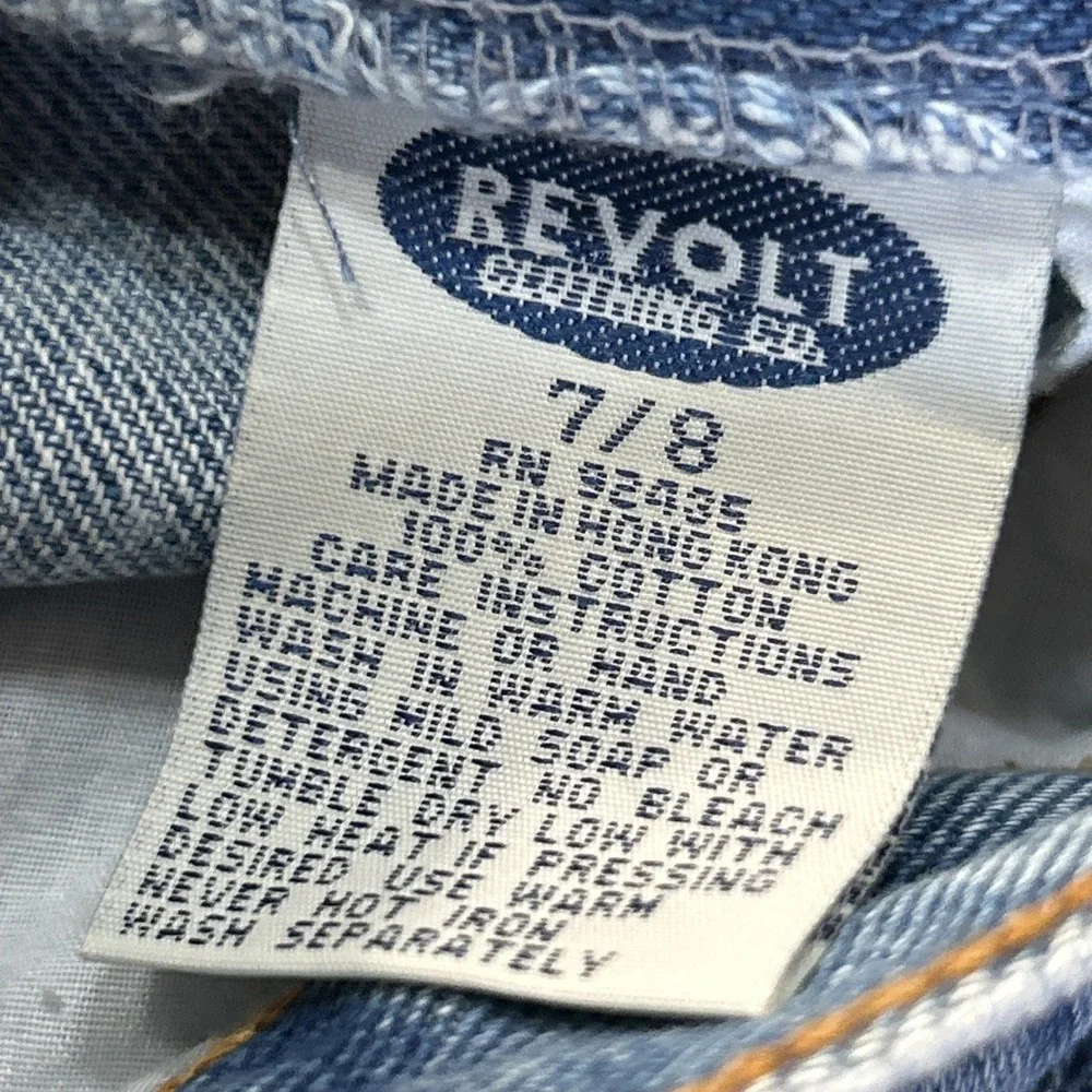 VTG NOS Women's Y2K Revolt Jean‎ Maxi Skirt NWT Sz 7/8 Hong Kong Denim NEW 90's